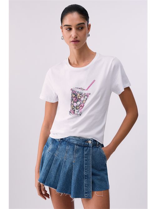 T-shirt woman white LIU JO | WA6237JS923/P9331